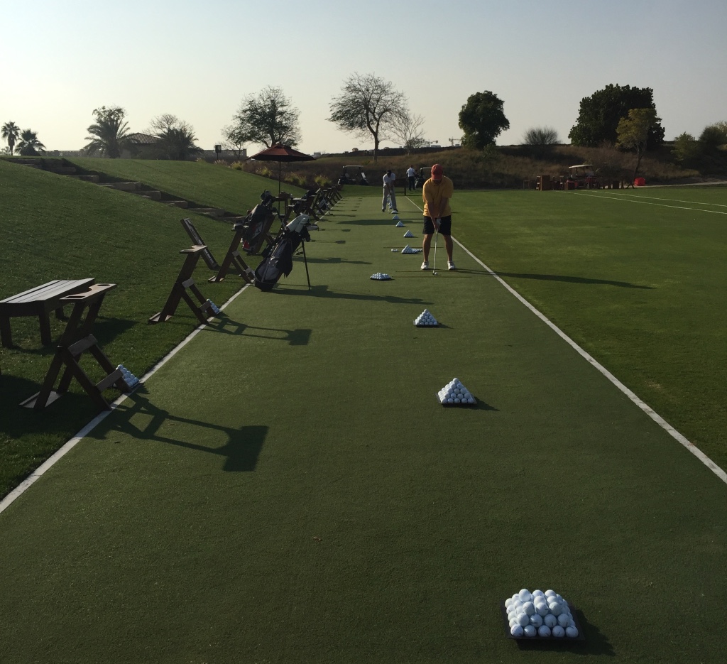 The Huxley Golf Practice Tee at Jumereirah Golf Estates, created using Huxley Premier Tee Turf